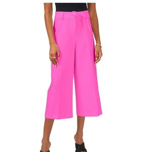 Vince Camuto Belted Culottes hot pink